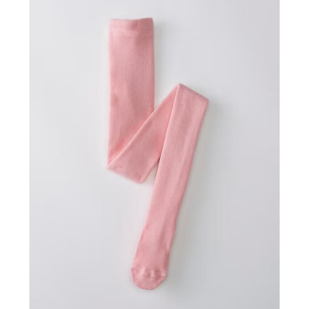 Hanna Andersson Bright Basics Ribbed Solid Rose Pink Tights Size 110 (US 5)